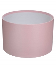 Изображение товара Коробка для цветов круглая розовая из бумаги 200/130