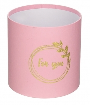 Изображение товара Коробка для цветов из бумаги нежно-розовая 100/100 For you